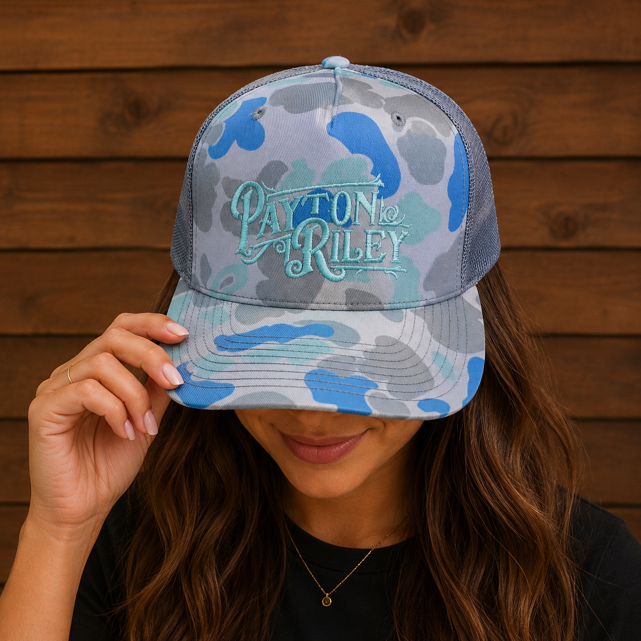 Blue Camo Hat