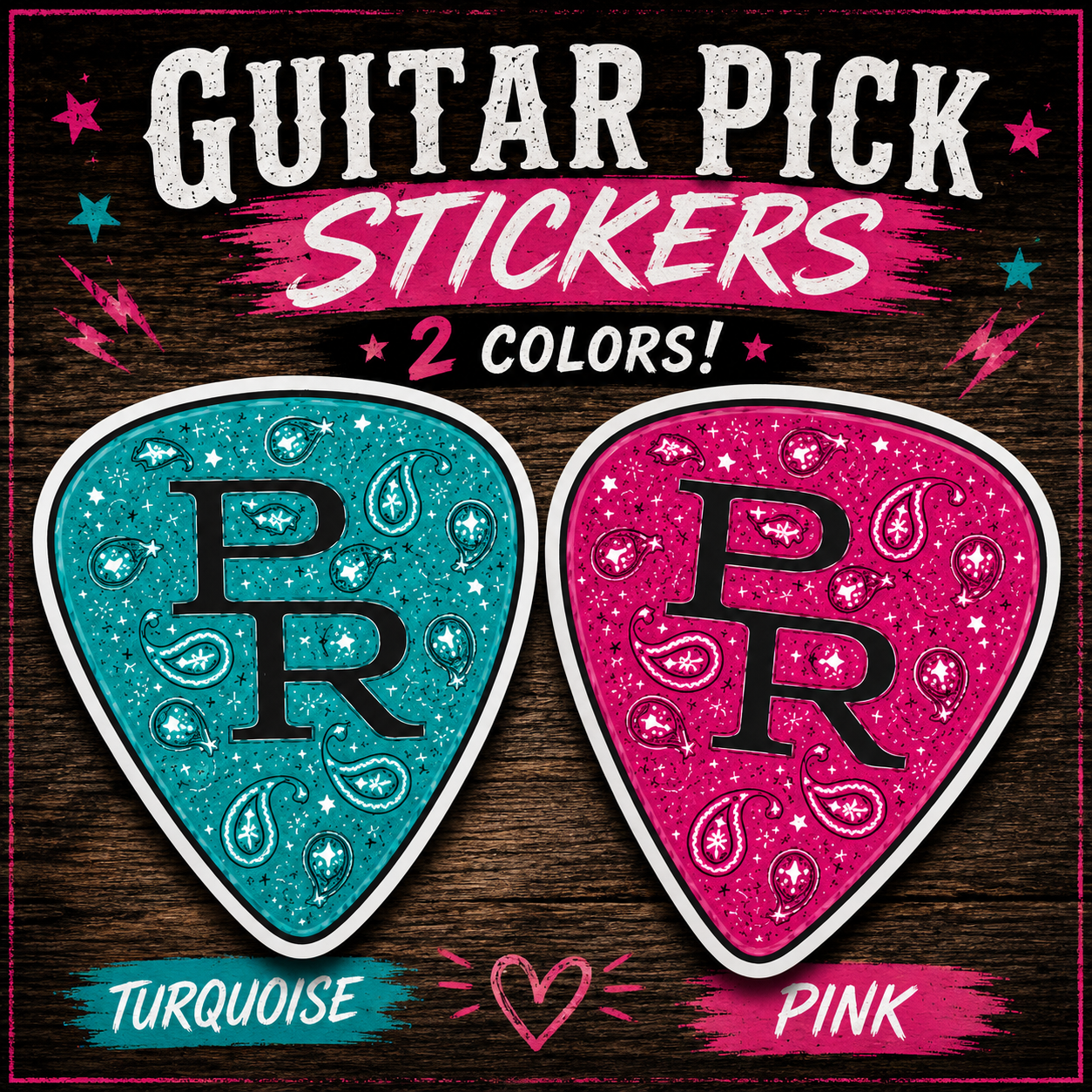 PR Guitar Pick Sticker/Decal