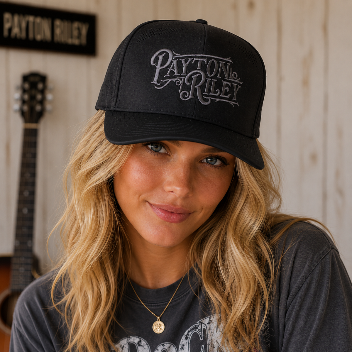 Black on Black PR Logo Hat