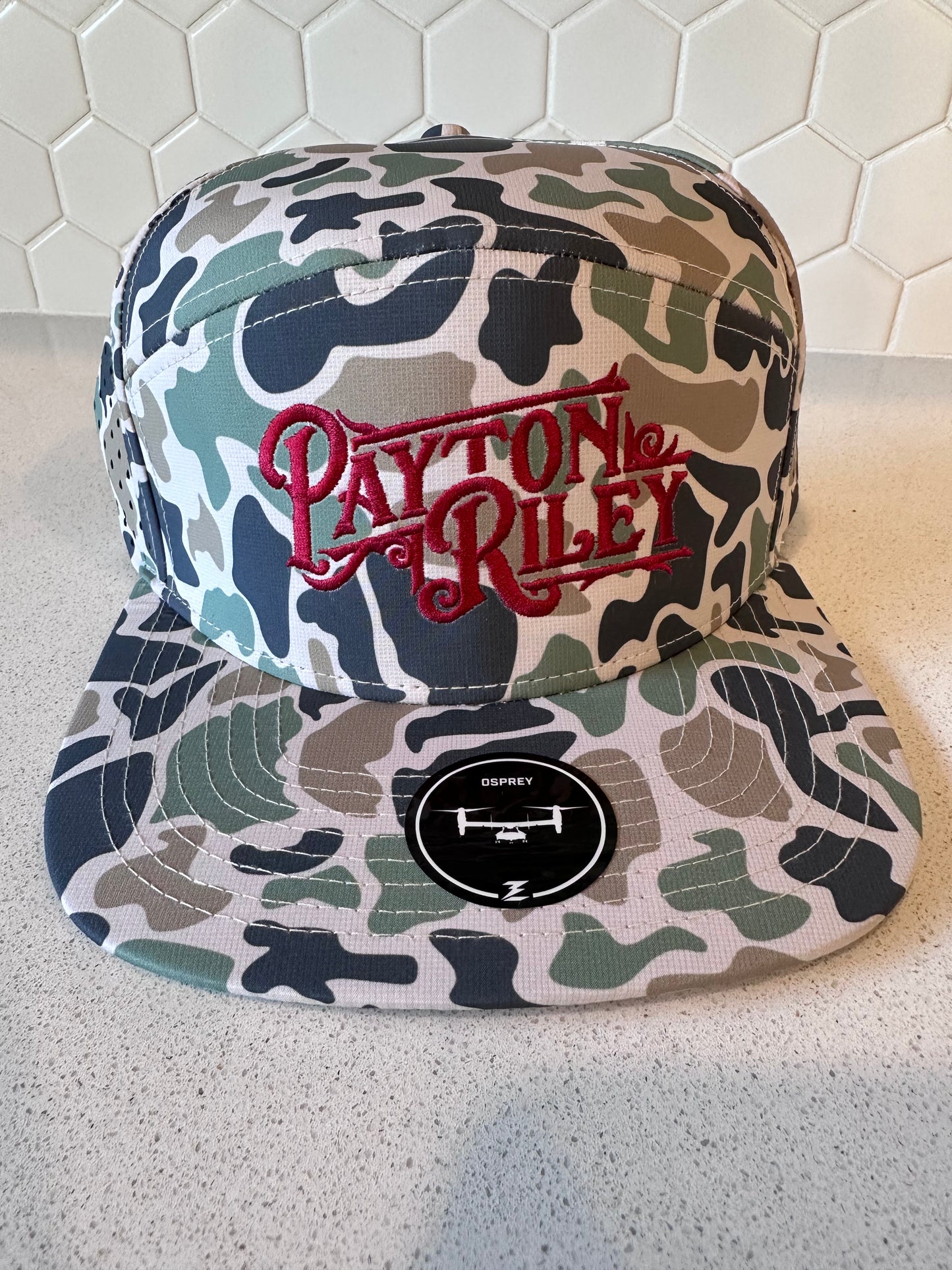 Green Camo 7-panel Hat