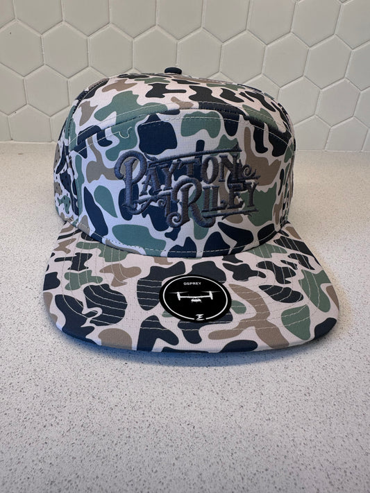 Green Camo 7-panel Hat