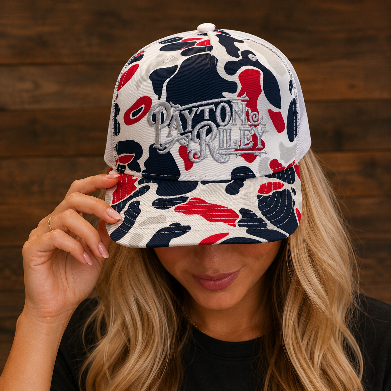 Red, White & Blue Camo Hat