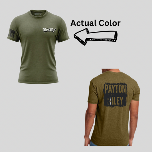 Military Green Patriot Crew Tshirt